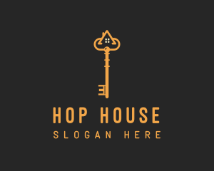 Orange House Key logo design