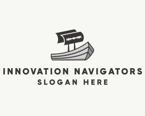 Maritime Razor Ship logo design