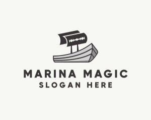 Maritime Razor Ship logo design