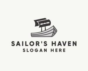 Maritime Razor Ship logo design