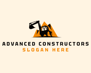 Mountain Industrial Excavator logo design