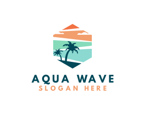 Hexagon Beach Resort logo design