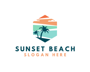 Hexagon Beach Resort logo design