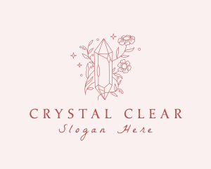 Ornamental Floral Crystal logo design