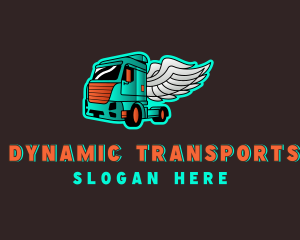 Freight Truck Wings logo design