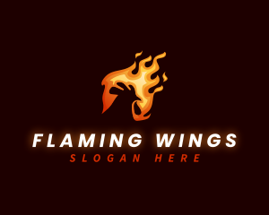 Chicken Fire Spicy logo design