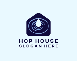 Droplet Ripple House logo design