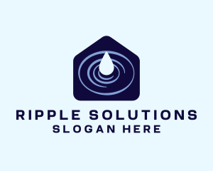 Droplet Ripple House logo design