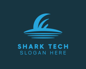 Blue Shark Fin logo design