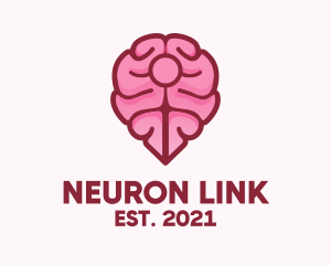 Brain Map Pin logo