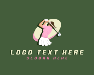 Woman Sports Golfer logo