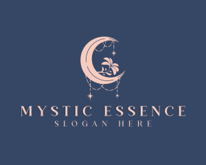 Mystical Moon Flower logo design