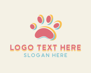 Dog Pet Paw logo