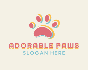 Dog Pet Paw logo design