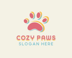 Dog Pet Paw logo design