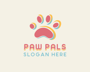 Dog Pet Paw logo design