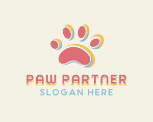 Dog Pet Paw logo design