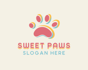 Dog Pet Paw logo design