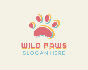 Dog Pet Paw logo design