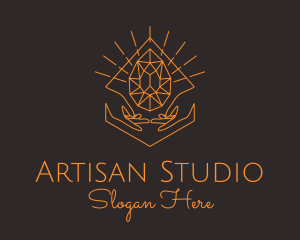 Orange Precious Stone  logo design