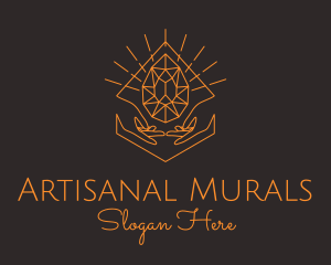 Orange Precious Stone  logo design