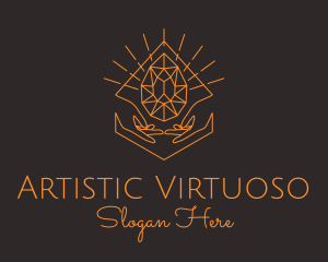 Orange Precious Stone  logo design