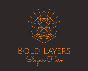 Orange Precious Stone  logo design