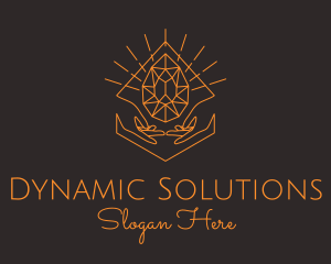 Orange Precious Stone  logo design