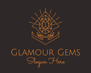 Orange Precious Stone  logo design