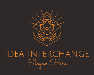 Orange Precious Stone  logo design