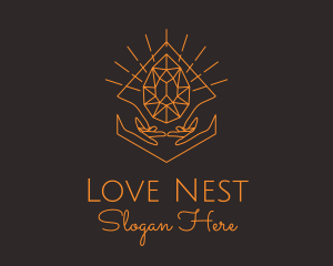 Orange Precious Stone  logo design