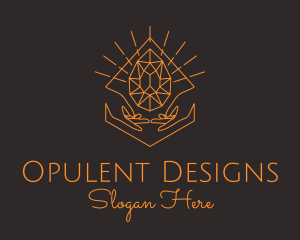 Orange Precious Stone  logo design