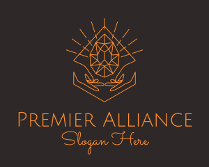 Orange Precious Stone  logo design