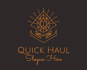 Orange Precious Stone  logo design