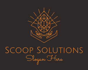 Orange Precious Stone  logo design