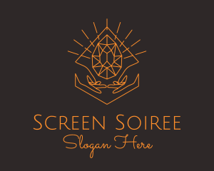 Orange Precious Stone  logo design