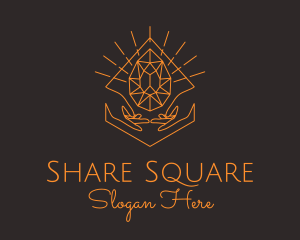 Orange Precious Stone  logo design