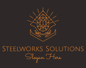 Orange Precious Stone  logo design