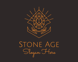 Orange Precious Stone  logo design