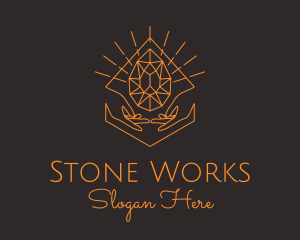 Orange Precious Stone  logo design