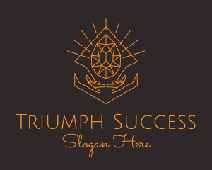 Orange Precious Stone  logo design