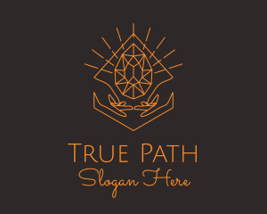 Orange Precious Stone  logo design