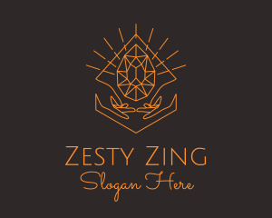 Orange Precious Stone  logo design