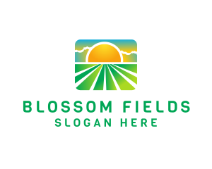 Sunny Eco Field Crop logo design