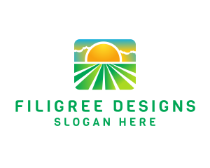 Sunny Eco Field Crop logo design