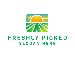 Sunny Eco Field Crop logo design