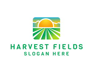 Sunny Eco Field Crop logo design