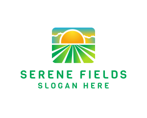 Sunny Eco Field Crop logo design