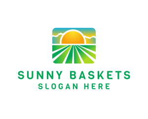 Sunny Eco Field Crop logo design