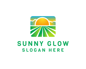 Sunny Eco Field Crop logo design